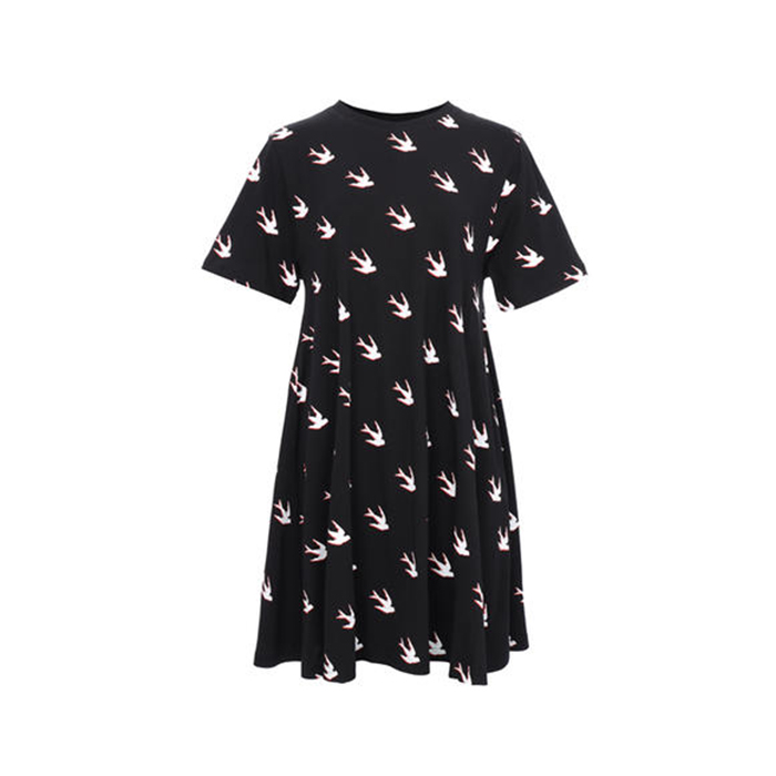 アレキサンダー マックイーン レディースツバメ柄ワンピース  401641 OJ61 1000