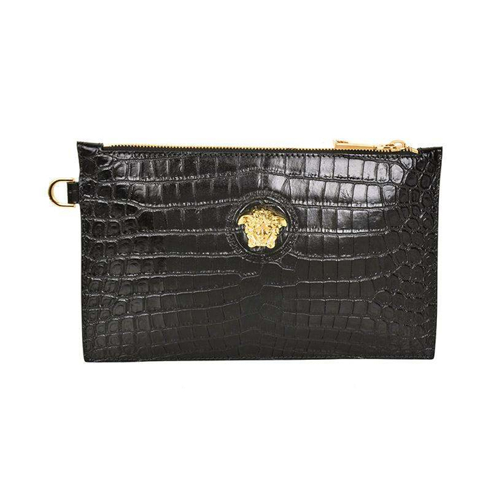 ヴェルサーチメンズメデューサヘッドブラッククラッチ DP84725 COV5 41OH