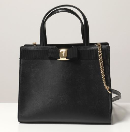 サルヴァトーレフェラガモ ハンドバッグ ショルダーバッグ ヴァラ ブラック レディース 21 I290 0734058