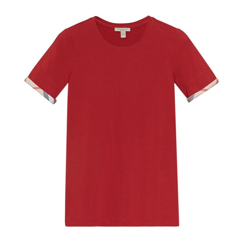 Image 1 of バーバリーBURBERRY レディース レッド Tシャツ 3886951 60980 LACQUER-RED