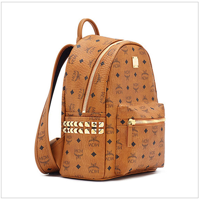 Image 2 of MCM レディース キャメル リュックサック バックパック MMK6SVE37CO