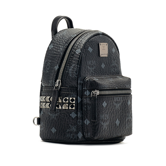 Image 2 of MCM レディース ブラック リュックサック バックパック MMK6SVE92BK