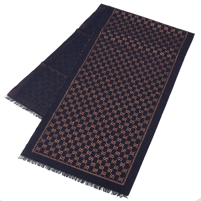 Image 2 of グッチ GUCCI マフラー メタリックGG ウール 479763 3G187 4175