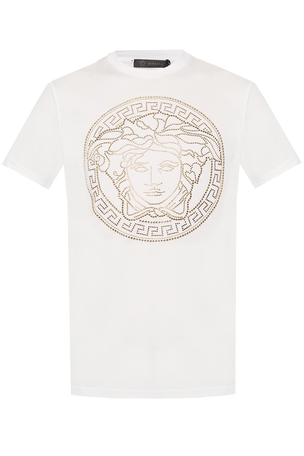 VERSACE Gold Tone Medusa Head Short Sleeve T-shirt A77987 A201952 A001