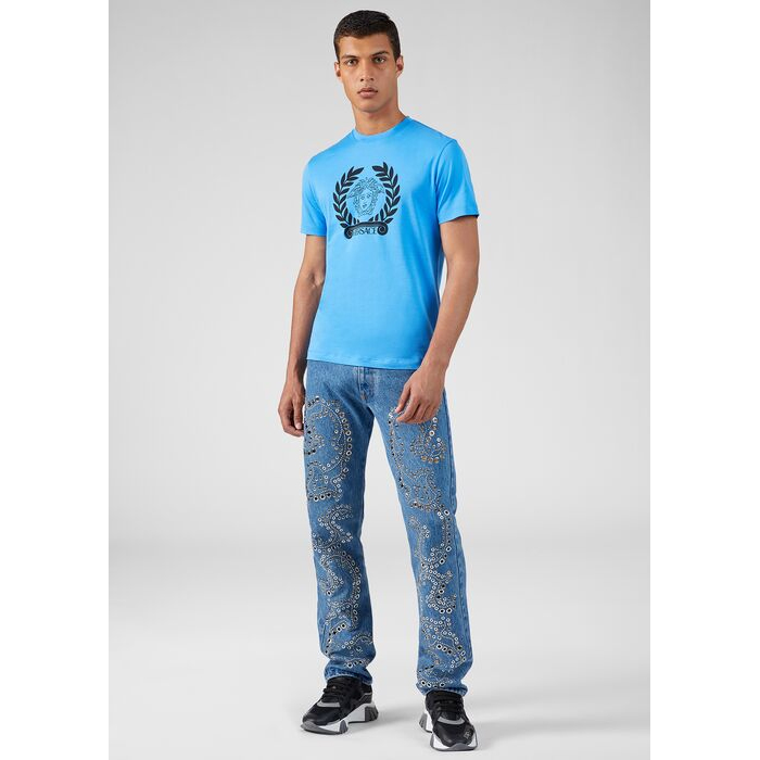 Image 2 of ヴェルサーチメデューサプリントメンズ半袖Tシャツ A85156 A228806 A1400