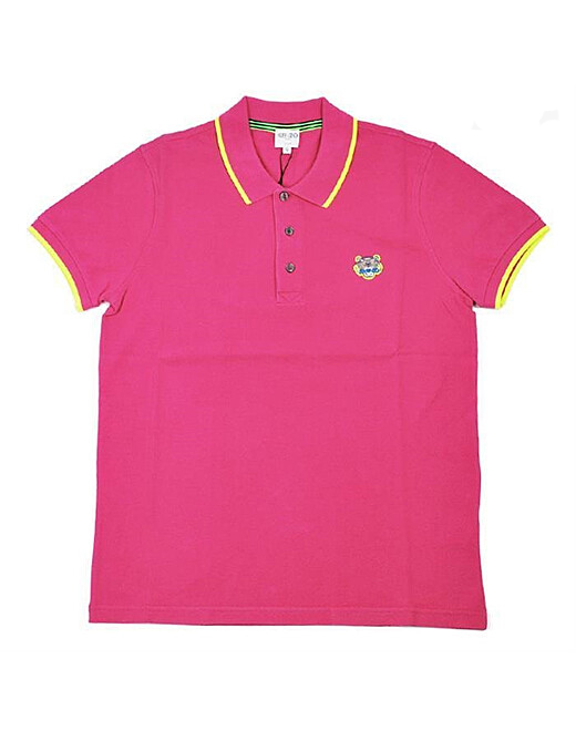 ケンゾー ピンク Kフィットタイガーポロシャツ 5PO001 4BA 26B