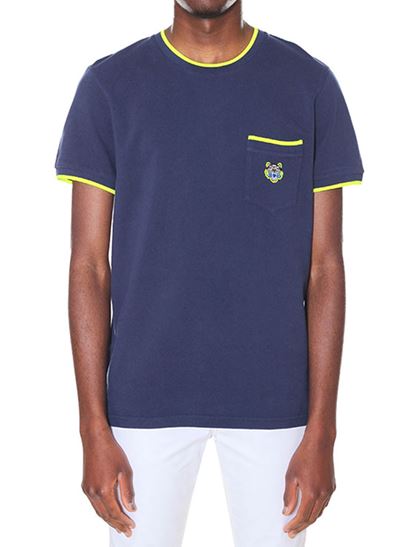 ケンゾー メンズ 青 タイガークレストTシャツ 5TS001 4BA 78