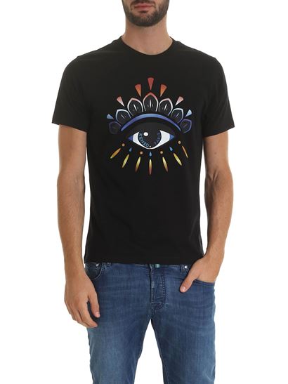 ケンゾー メンズ グラディエントアイクルーネックTシャツ 5TS057 4YF 99