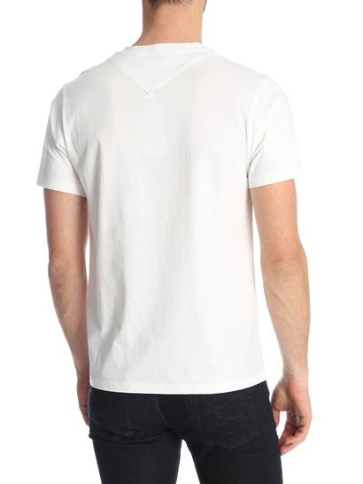 Image 2 of ケンゾー メンズ フロントブラックロゴプリントコットンTシャツ 5TS092 4SG 01