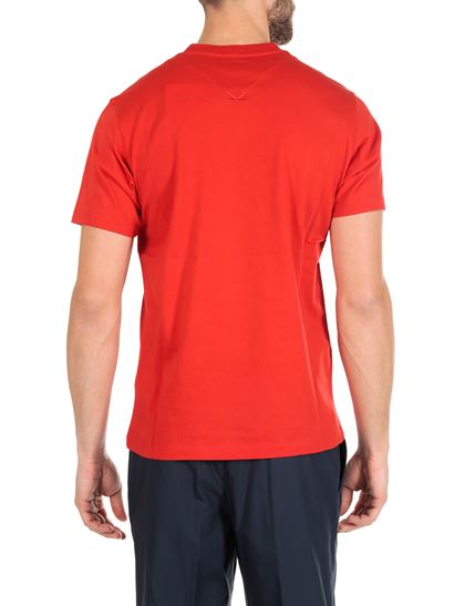 Image 2 of ケンゾー メンズ フロントホワイトロゴプリントコットンTシャツ 5TS092 4SG 21