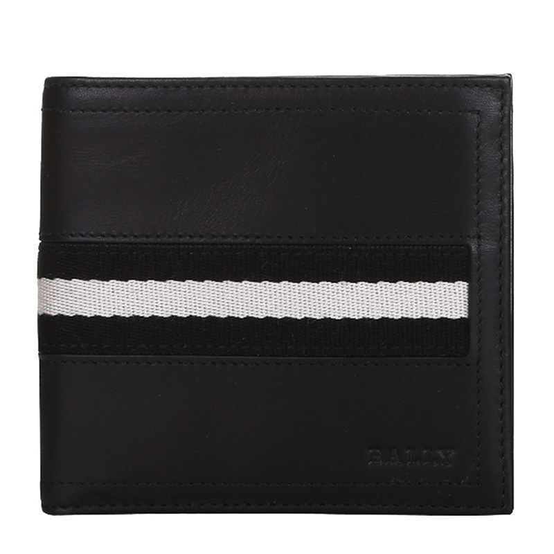 Image 1 of バリー メンズ財布 二つ折れ財布（ボタン小銭入れ） 6166596 TYE290 BLACK