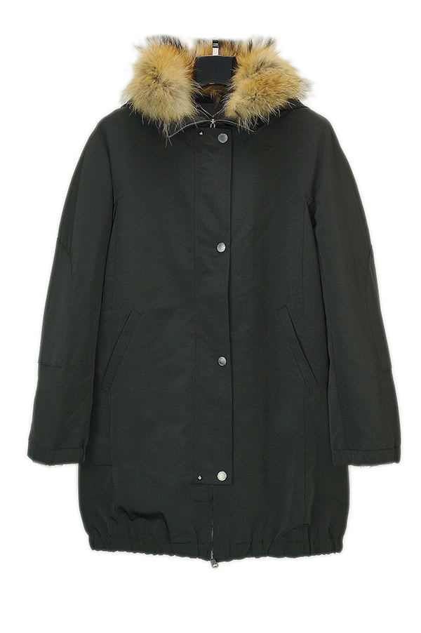 マックスマーラ レディース 無地 ファーカラー ミドル丈 トレンチコート 50260149 002 NOVAK