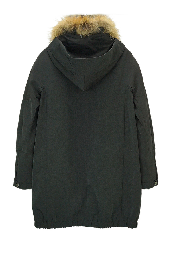 Image 2 of マックスマーラ レディース 無地 ファーカラー ミドル丈 トレンチコート 50260149 002 NOVAK