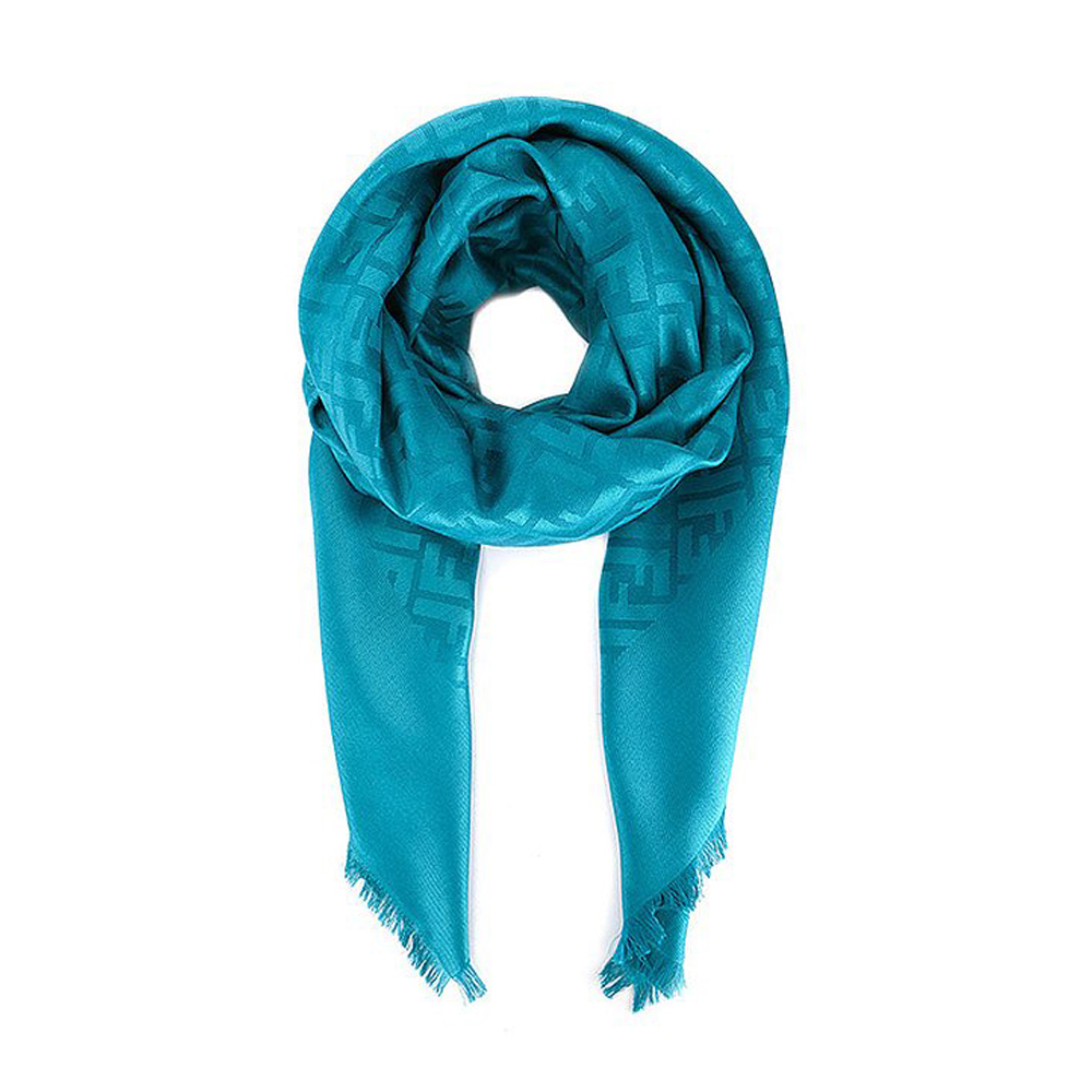 Image 1 of FENDI ladies blue scarf フェンディレディースブルースカーフ FXT924 MEA F0KE5