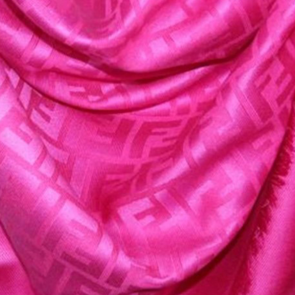 Image 1 of FENDI ladies pink scarf フェンディレディースブルースカーフ FXT924 MEA F0GBD