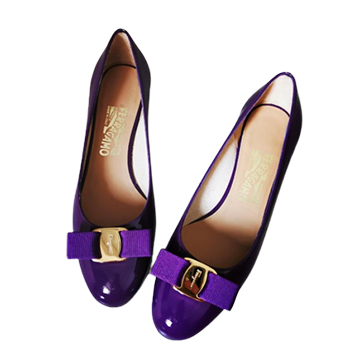 FERRAGAMO LADY SHOES シューズ 0591985 VARA GRAPE