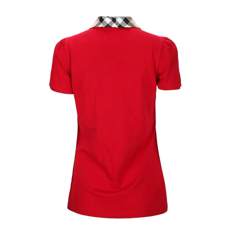 Image 2 of BURBERRY LADIES POLO バーバリー レディース ポロシャツ 3866596 60800 MILIT-RED