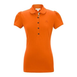 Image 1 of BURBERRY LADIES POLO バーバリー レディース ポロシャツ 3958236 82800 BR-CLEMENTINE