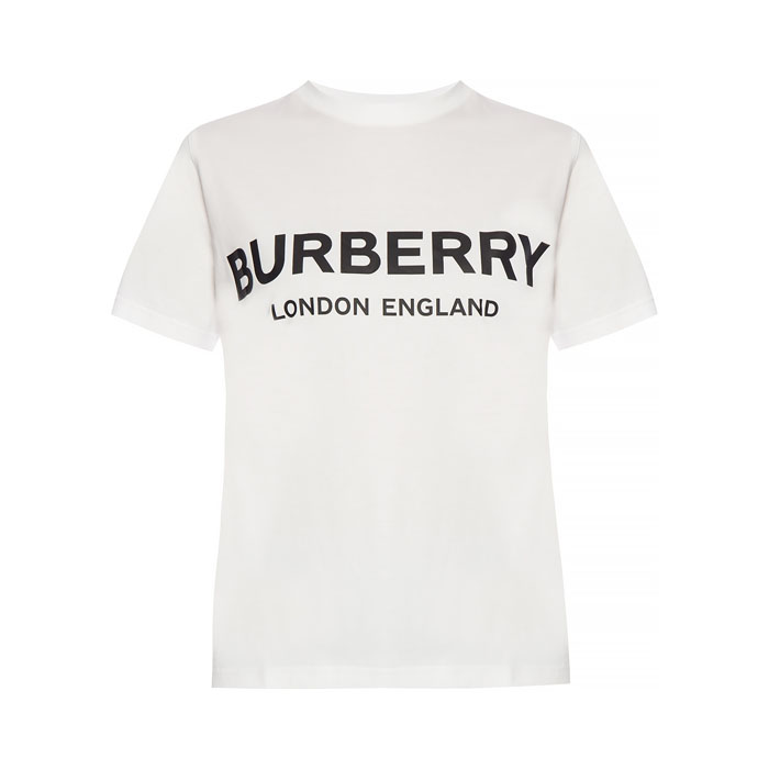 Image 1 of BURBERRY LADIES T-SHIRT バーバリー レディース T シャツ 8008894 A1464 WHITE