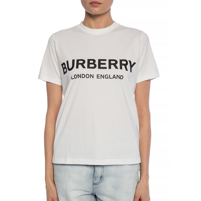 Image 2 of BURBERRY LADIES T-SHIRT バーバリー レディース T シャツ 8008894 A1464 WHITE