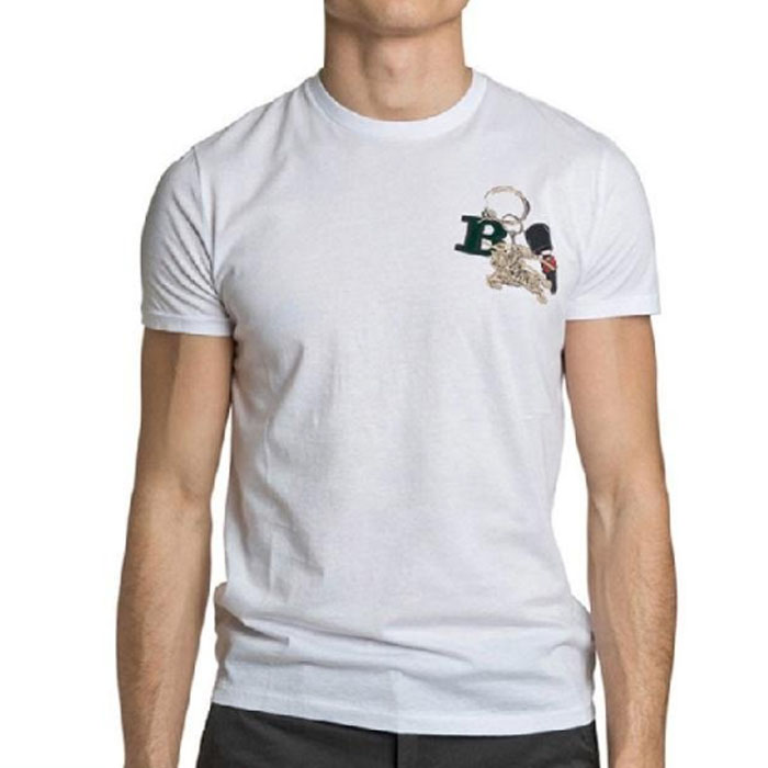 Image 1 of BURBERRY MEN T-SHIRT バーバリー メンズ Tシャツ 3958871 10000 WHITE