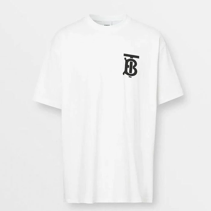 Image 1 of BURBERRY MEN T-SHIRT バーバリー メンズ Tシャツ 8017485 A1464 WHITE