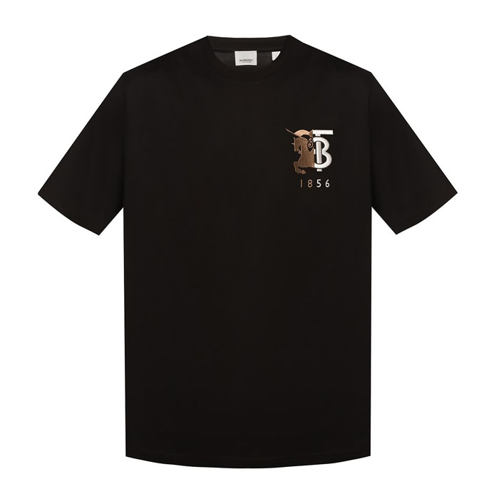 Image 1 of BURBERRY MEN T-SHIRT バーバリー メンズ Tシャツ 8023785 A1189 BLACK
