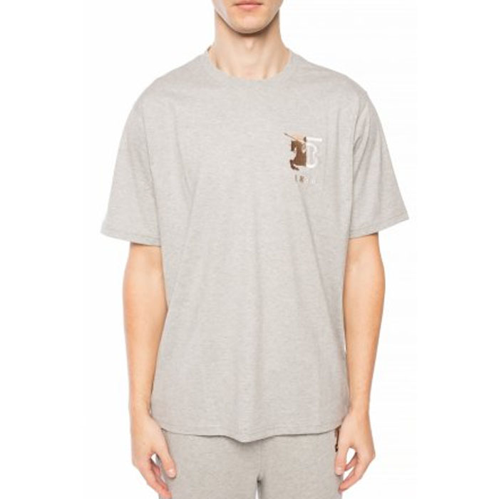 Image 2 of BURBERRY MEN T-SHIRT バーバリー メンズ Tシャツ 8025650 A2142 PALE-GREY-M