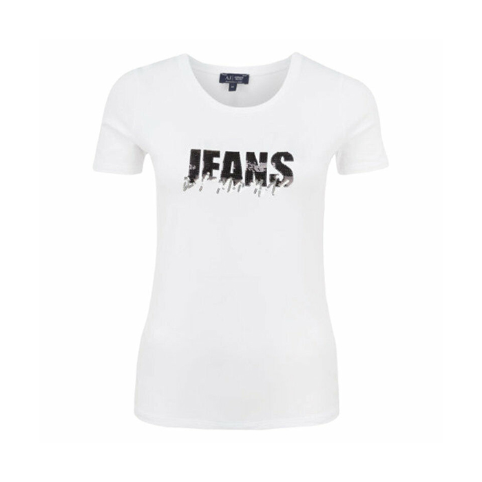 Image 1 of ARMANI JEANS LADIES T-SHIRT アルマーニ ジーンズ レディースTシャツ 6X5T01 5J00Z 1100
