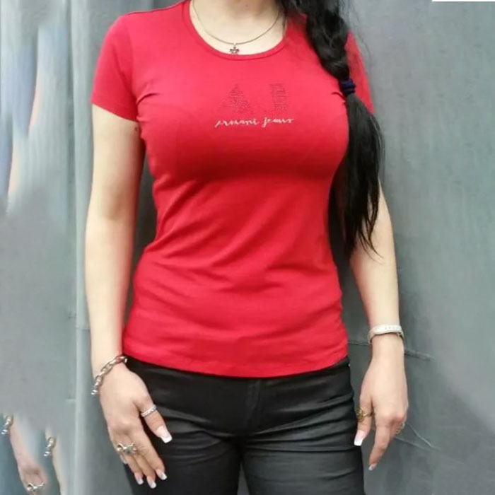 Image 1 of ARMANI JEANS LADIES T-SHIRT アルマーニ ジーンズ レディースTシャツ V5H31AH 4K