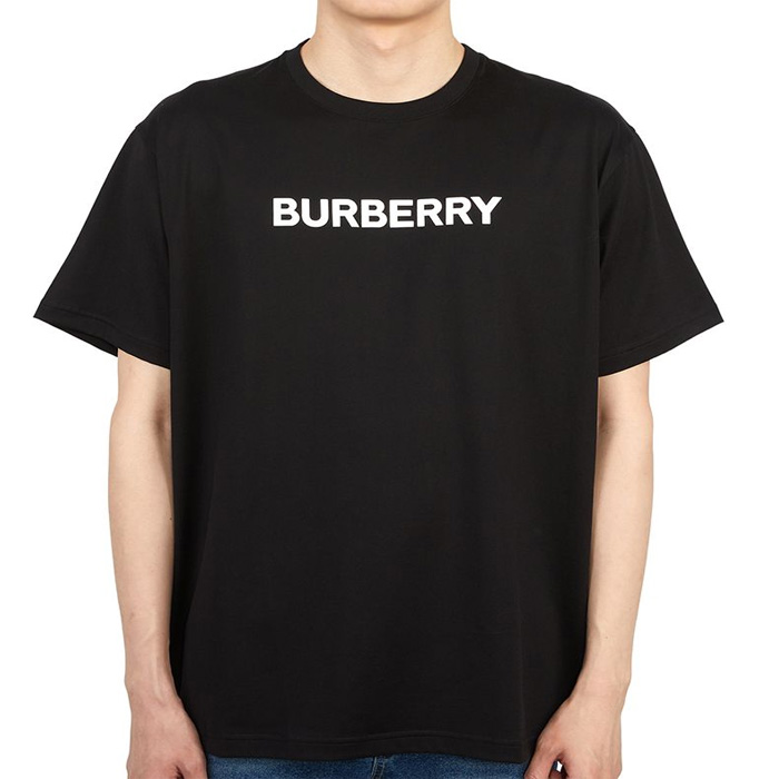 Image 1 of BURBERRY MEN T-SHIRT バーバリー メンズ Tシャツ 8055307 A1189 BLACK
