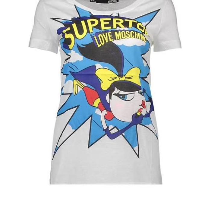 MOSCHINO LADIES T-SHIRT モスキーノ レディース T シャツ W4F9825 M3049 A00