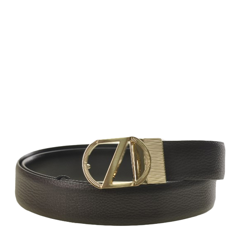 ゼニア ZEGNA BSTXVJ 980B TDN ベルト メンズ カーフスキン リバーシブルベルト ブラック