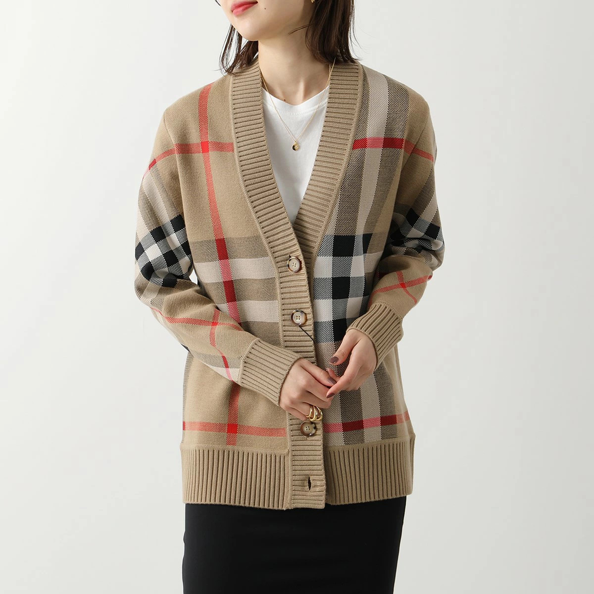 BURBERRY LADIES CARDIGAN バーバリー レディース カーディガン 8039153 A7026 ARCHIVEBEIGE