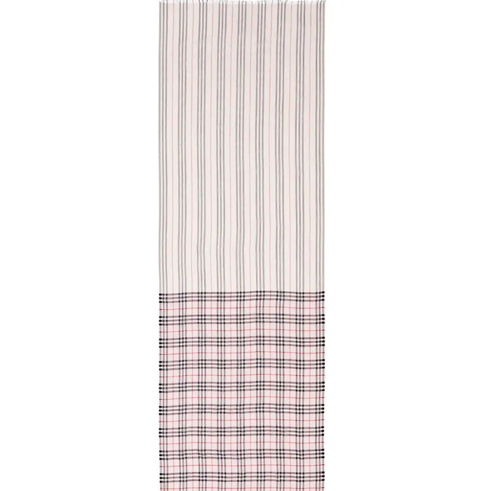 Image 3 of BURBERRY MUFFLER 8014660ALPI Icon Stripe and Vintage Check Wool Silk Scarf
