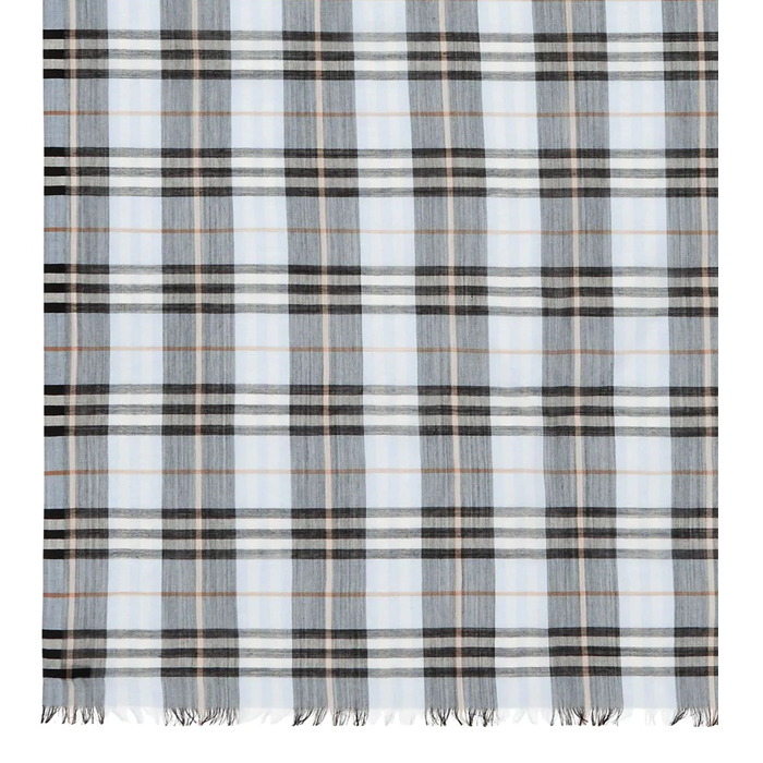 Image 4 of BURBERRY Vintage Check Lightweight Wool Silk Scarf 8016424
