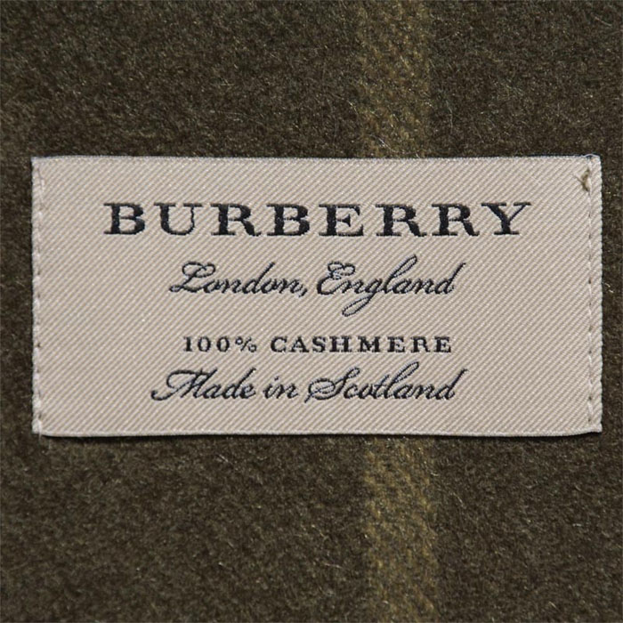 Image 5 of BURBERRY MUFFLER CASHMERE SCARF 3996021 OLIVE GREEN