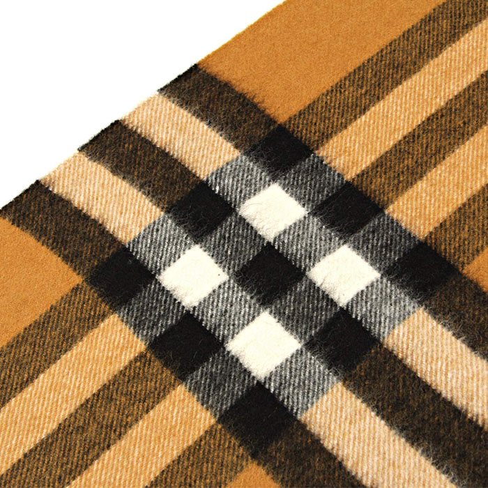 Image 4 of BURBERRY MUFFLER  CASHMERE SCARF 3994164 AMBER CHECK