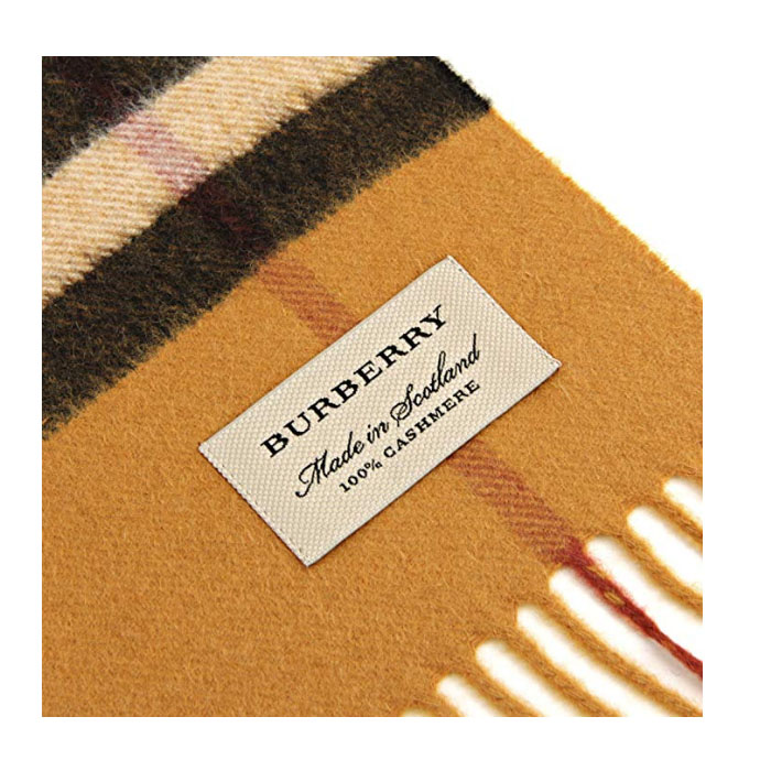 Image 5 of BURBERRY MUFFLER  CASHMERE SCARF 3994164 AMBER CHECK