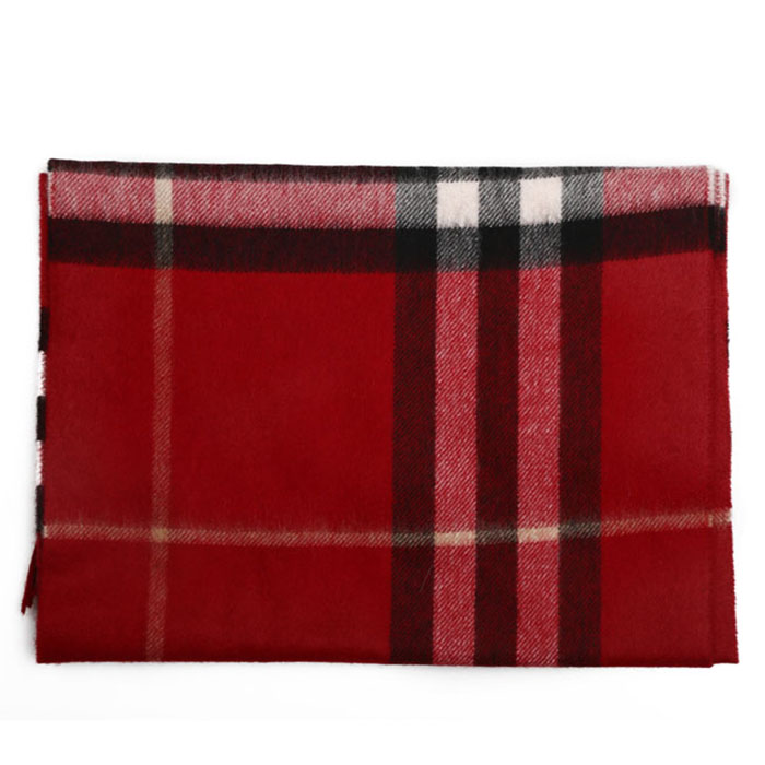 Image 4 of BURBERRY MUFFLER GIANT ICON CASHMERE SCARF 3953534 PARADE RED CHECK