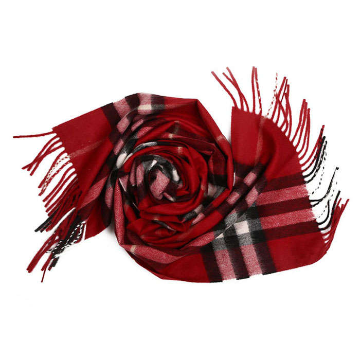 Image 3 of BURBERRY MUFFLER GIANT ICON CASHMERE SCARF 3953534 PARADE RED CHECK