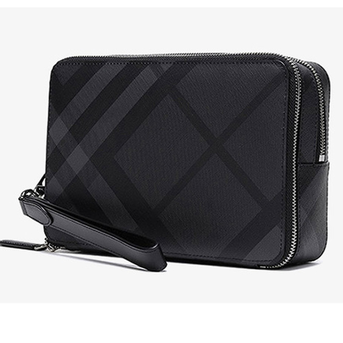 Image 3 of バーバリーバッグ 4056426CHBL Leather-trimmed London Check Pouch