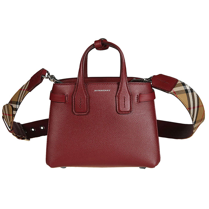 Image 3 of バーバリーバッグ 4080074 CRIMSON The Baby Banner Leather Bag