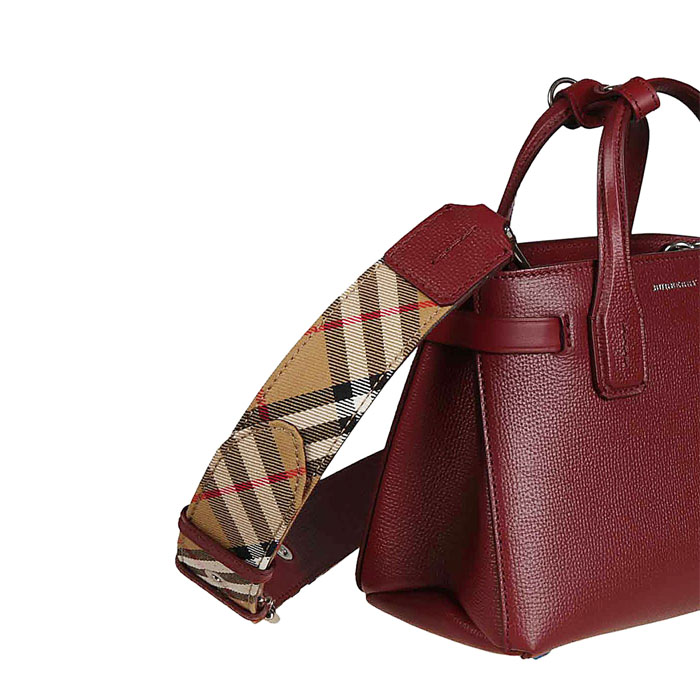 Image 5 of バーバリーバッグ 4080074 CRIMSON The Baby Banner Leather Bag