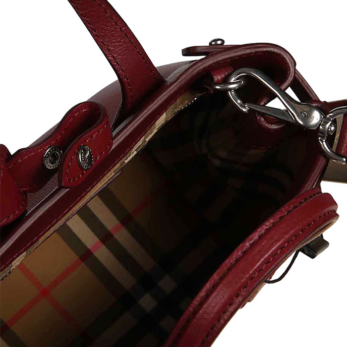 Image 6 of バーバリーバッグ 4080074 CRIMSON The Baby Banner Leather Bag
