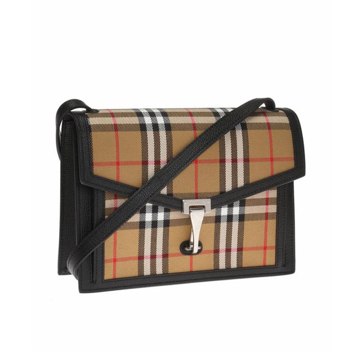 Image 3 of バーバリーバッグ 8006359 A1189 BLACK Macken Vintage check and leather small bag