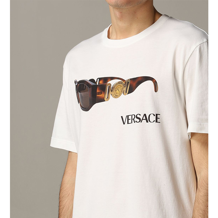 Image 5 of ヴェルサーチ メンズサングラスプリントクルーネックTシャツ A85577 A228806 A1002 白
