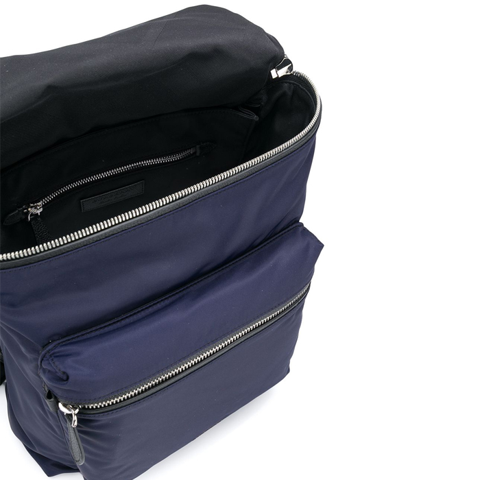 Image 4 of バーバリーバックパック 4064914D-NV Zip-top Leather Trim Showerproof backpack