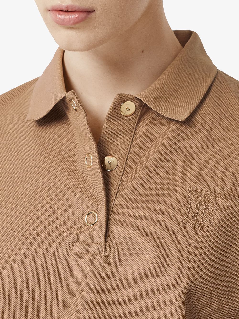 Image 5 of バーバリー Monogram Pattern Cotton Pique Polo Shirt 8015210