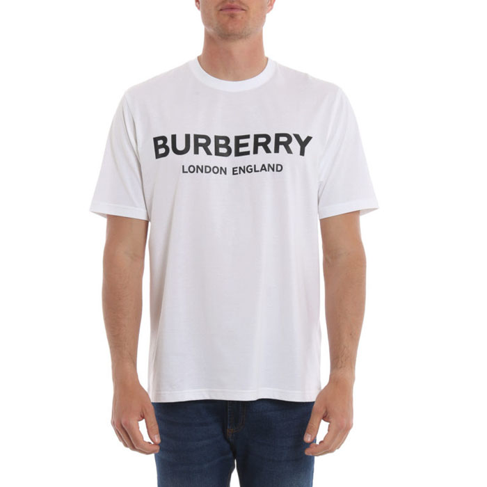 Image 3 of バーバリーメンズTシャツ 8009495 White Letchford finest cotton logo white T-shirt 19FW
